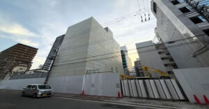 大阪市アスベスト除去工事用有機溶剤吸引事故現場